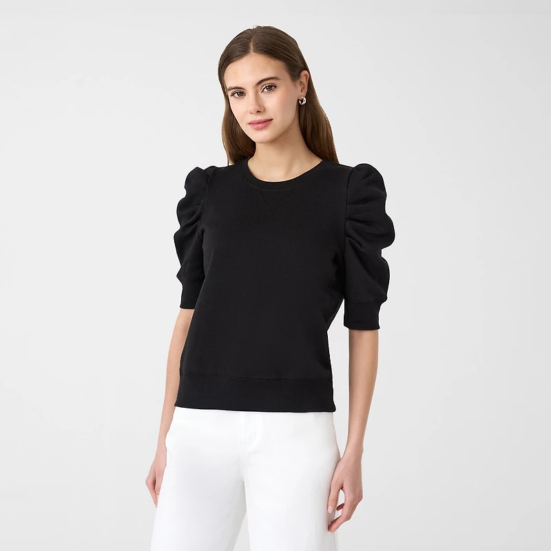 RM Rebecca Minkoff Womens Round Neck Elbow Sleeve Blouse