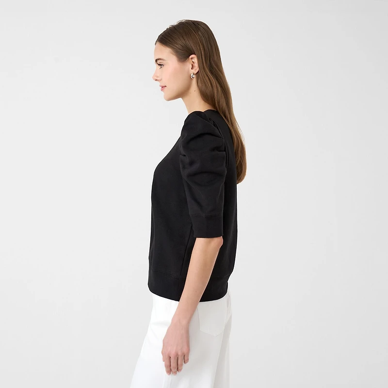RM Rebecca Minkoff Womens Round Neck Elbow Sleeve Blouse