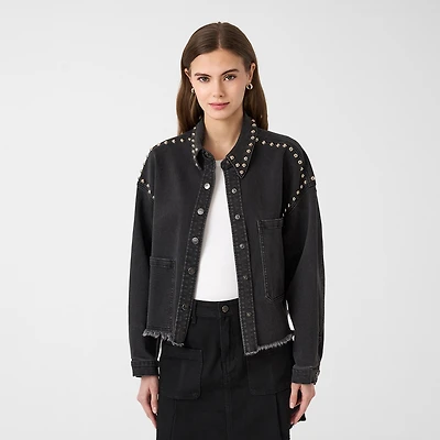 RM Rebecca Minkoff Womens Studded Jacket