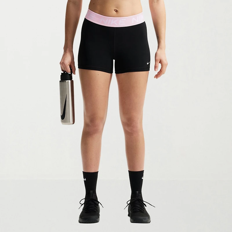 Nike Womens 3" Mid Rise Stretch Fabric Moisture Wicking Quick Dry Bike Short