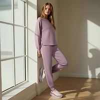 Skechers Womens Stretch Fabric Cuffed Regular Fit Knit Active Jogger Pant