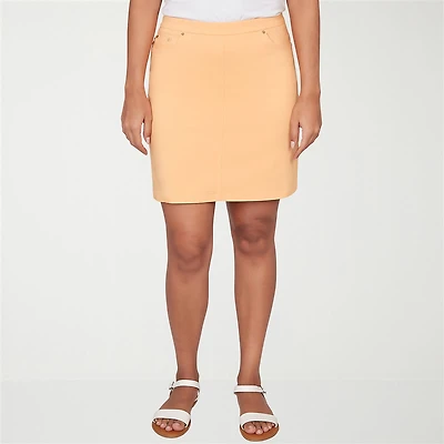 Hearts Of Palm Pull On Womens Mid Rise Skort