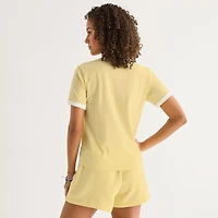 Womens Juniors Crew Neck Short Sleeve Regular Fit Peanuts Graphic T-Shirt