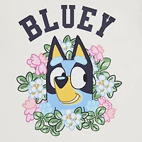 Bluey Boyfriend Tee Womens Juniors Crew Neck Short Sleeve Regular Fit Graphic T-Shirt