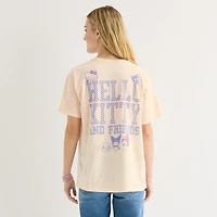 Womens Juniors Crew Neck Short Sleeve Regular Fit Hello Kitty Graphic T-Shirt