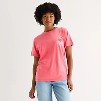 Womens Juniors Crew Neck Short Sleeve Regular Fit Strawberry Shortcake Graphic T-Shirt