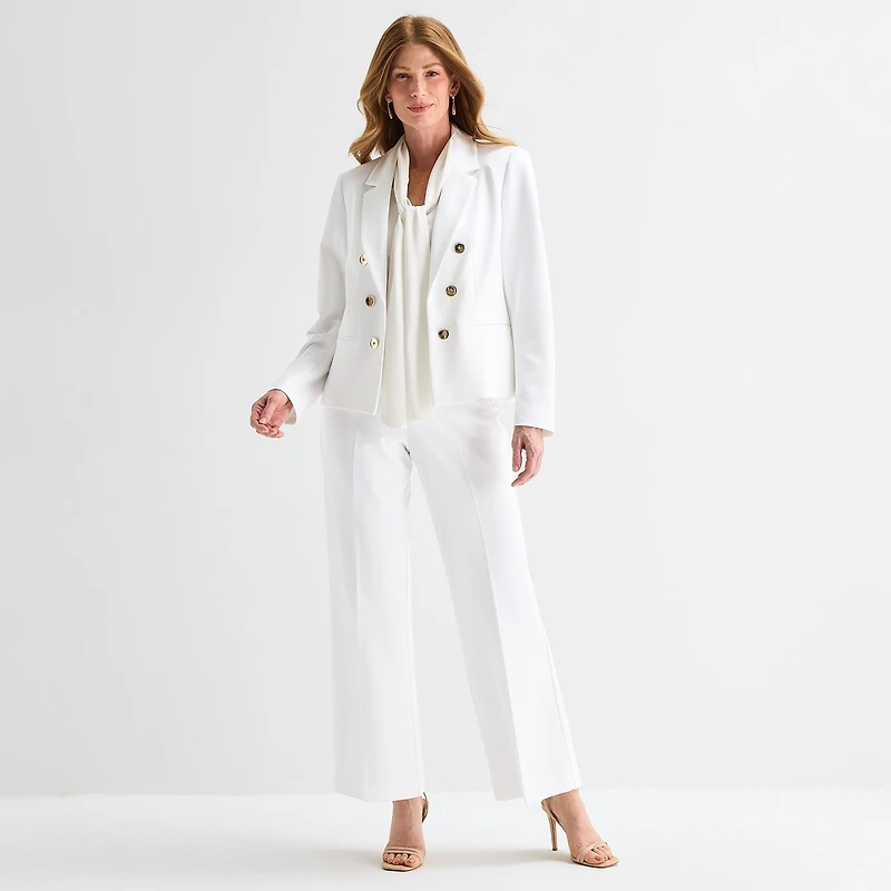Black Label by Evan-Picone Womens Classic Fit Double Breasted Suit Jacket