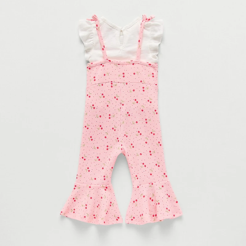 Btween Baby Girls 3-pc. Jumpsuit Set