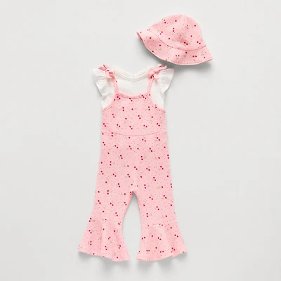 Btween Baby Girls 3-pc. Jumpsuit Set