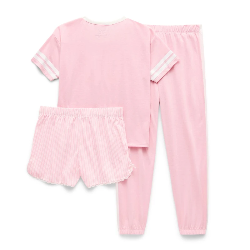 Sleep On It Little & Big Kid Girls V-Neck Short Sleeve Pajama Set