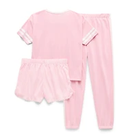 Sleep On It Little & Big Kid Girls V-Neck Short Sleeve Pajama Set