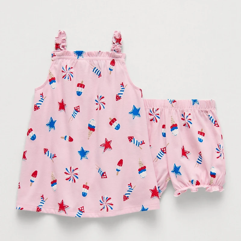 Okie Dokie Baby Girls 2-pc. Dress Set