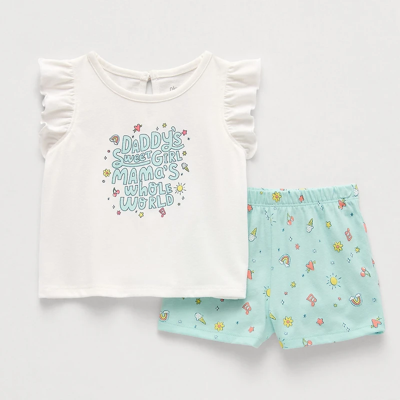 Okie Dokie Baby Girls 2-pc. Short Set