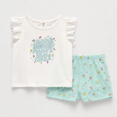 Okie Dokie Baby Girls 2-pc. Short Set
