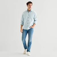 mutual weave Mens Long Sleeve Regular Fit Button-Down Shirt