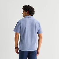 Stafford Johnny Collar Mens Regular Fit Short Sleeve Polo Shirt