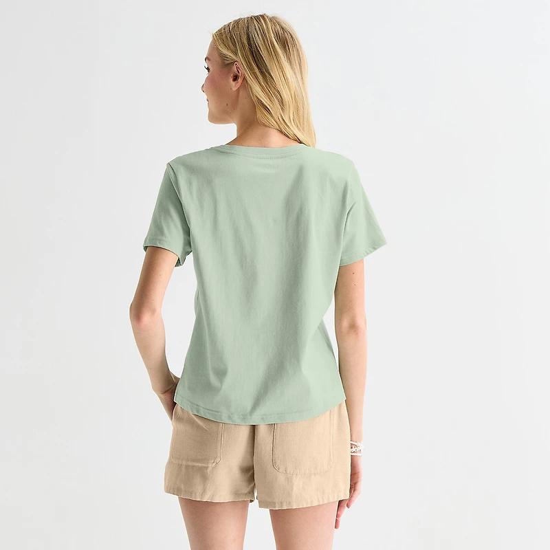 Hurley Womens Juniors Crew Neck Short Sleeve Regular Fit Graphic T-Shirt