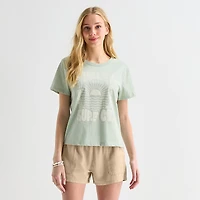 Hurley Womens Juniors Crew Neck Short Sleeve Regular Fit Graphic T-Shirt