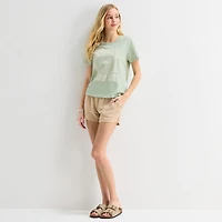 Hurley Womens Juniors Crew Neck Short Sleeve Regular Fit Graphic T-Shirt