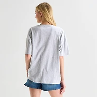 Hurley Womens Juniors Crew Neck Short Sleeve Oversized Graphic T-Shirt