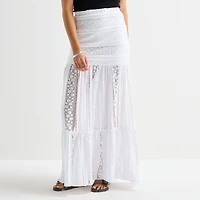 Forever 21 Womens Juniors Mid Rise Maxi Skirt