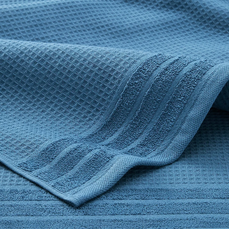 Town And Country Small Waffle Woven Terry Stripe 6-pc. Quick Dry Bath Towel Set