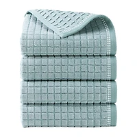 Town And Country Windowpane Textured 4-pc. Quick Dry Bath Towel Set