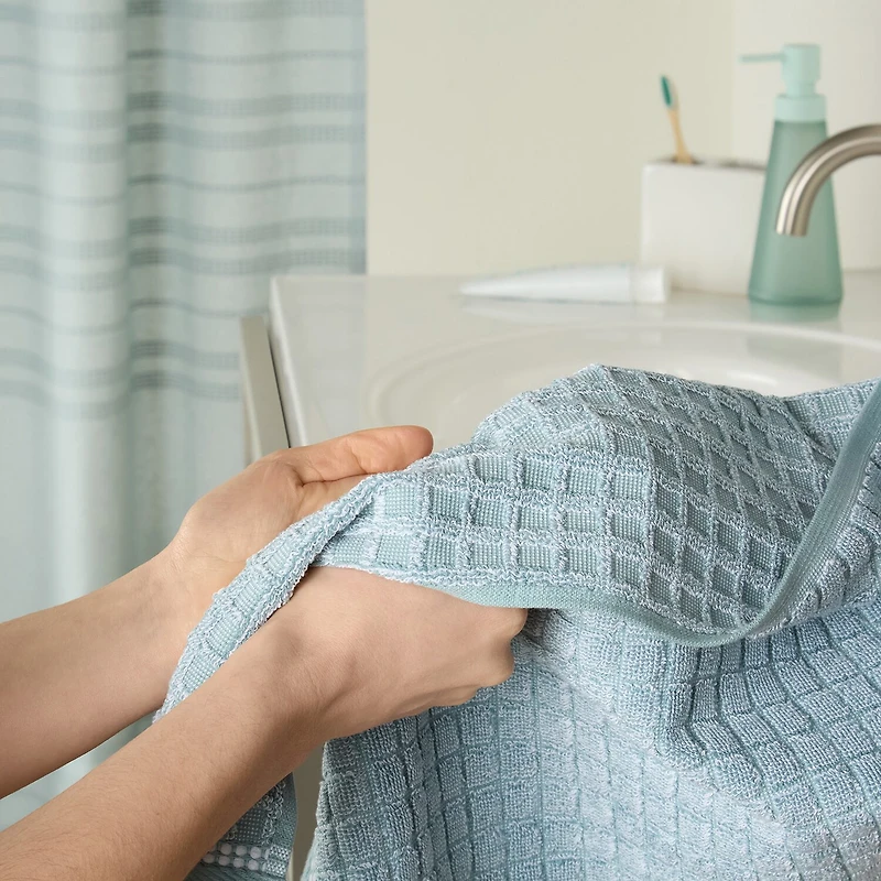 Town And Country Windowpane Textured 4-pc. Quick Dry Bath Towel Set