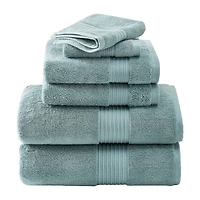 Town And Country Solid Dobby Border 6-pc. Quick Dry Bath Towel Set