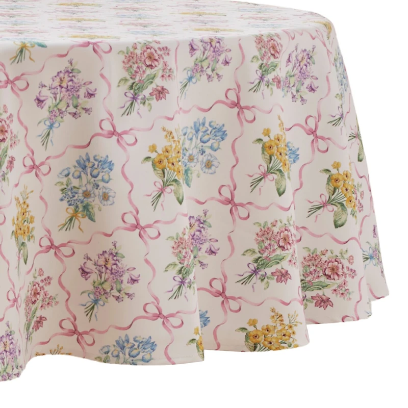 Lenox Bouquet Ribbon 70" Round Tablecloth