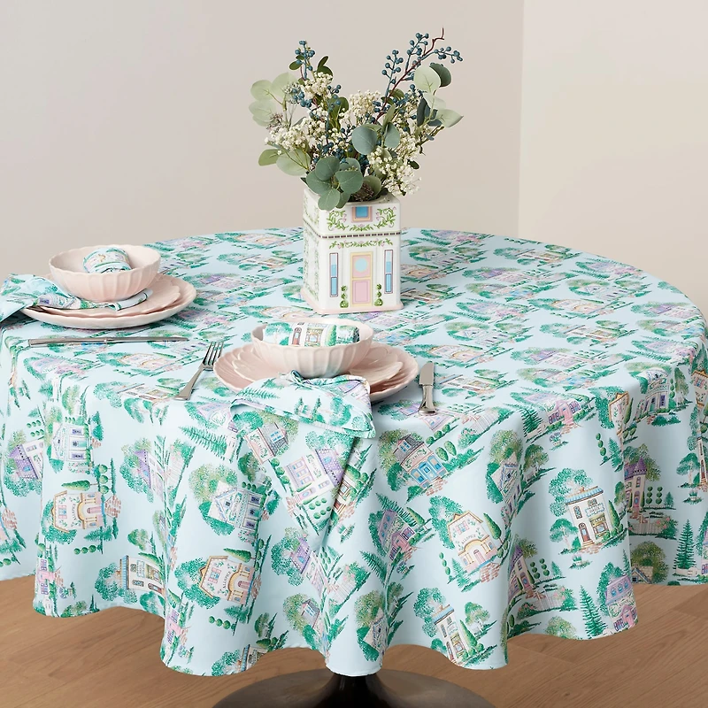 Lenox Spice Village Allover 70" Round Tablecloth