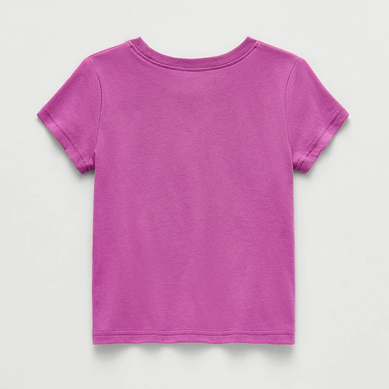 Okie Dokie Toddler & Little Girls Round Neck Short Sleeve Regular Fit Graphic T-Shirt