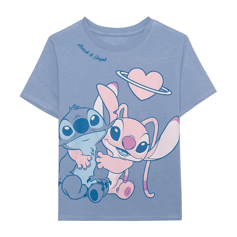 Disney Collection Girls Crew Neck Short Sleeve Regular Fit Graphic T-Shirt