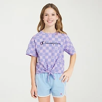 Champion Big Kid Girls Round Neck Short Sleeve Regular Fit Graphic T-Shirt