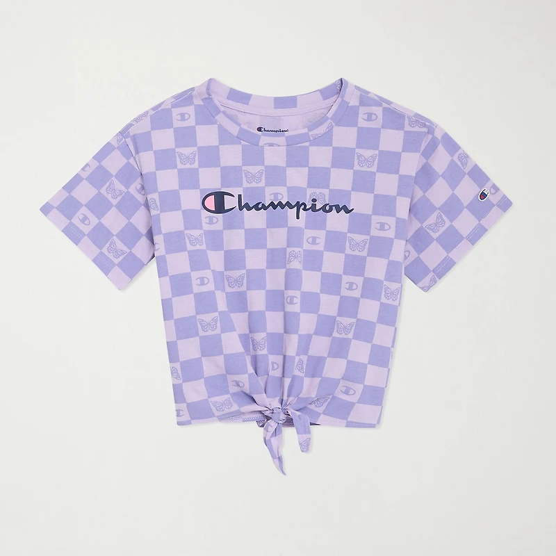 Champion Big Kid Girls Round Neck Short Sleeve Regular Fit Graphic T-Shirt