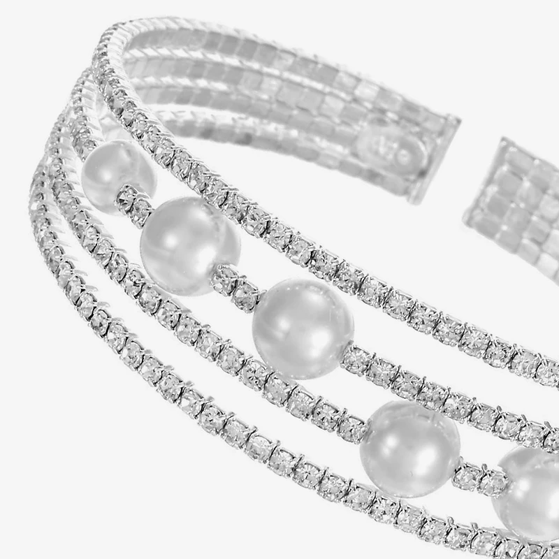 Monet Jewelry Timeless Womens Glass Cuff Bracelet