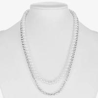 Monet Jewelry Timeless Womens Glass 17 Inch Strand Necklace