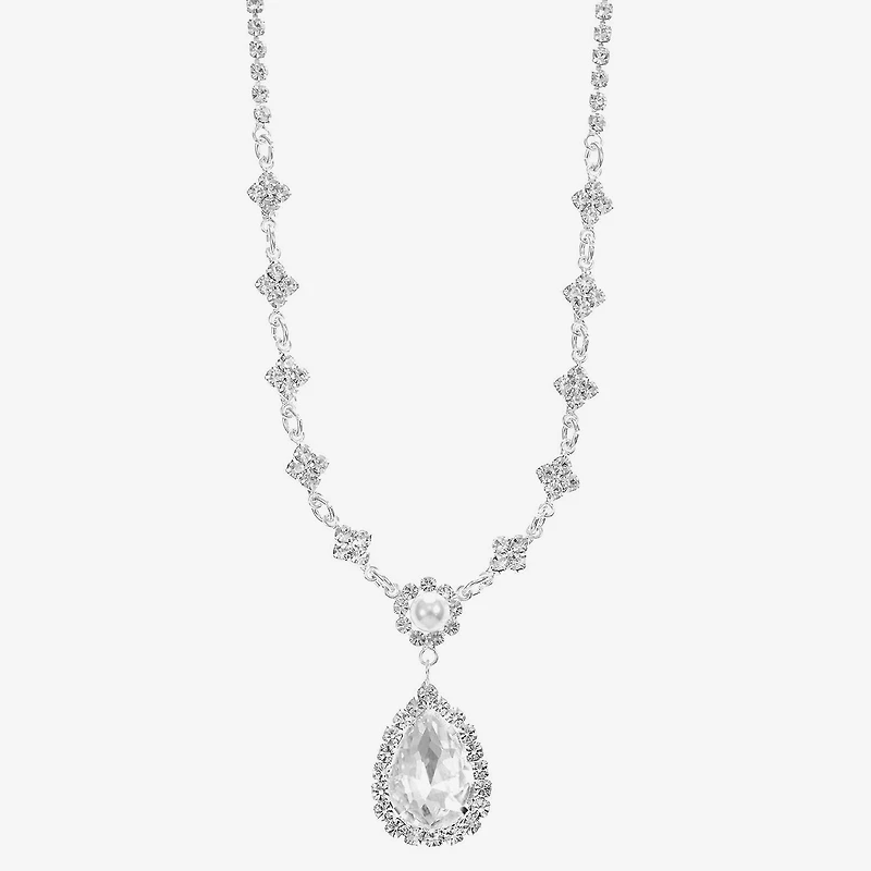 Monet Jewelry Timeless Womens Glass 17 Inch Y Necklace