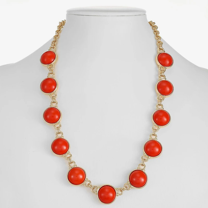 Monet Jewelry Womens Green 18 Inch Collar Necklace