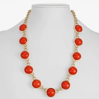 Monet Jewelry Womens Green 18 Inch Collar Necklace
