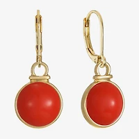 Monet Jewelry Womens Green Round Drop Earrings