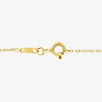 F/Si2) Womens 1/ CT. T.W. Lab Grown White Diamond 14K Gold Over Silver 18 Inch Pendant Necklace