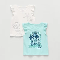 Okie Dokie Toddler & Little Girls Round Neck Sleeveless 2-pc. Tank Top