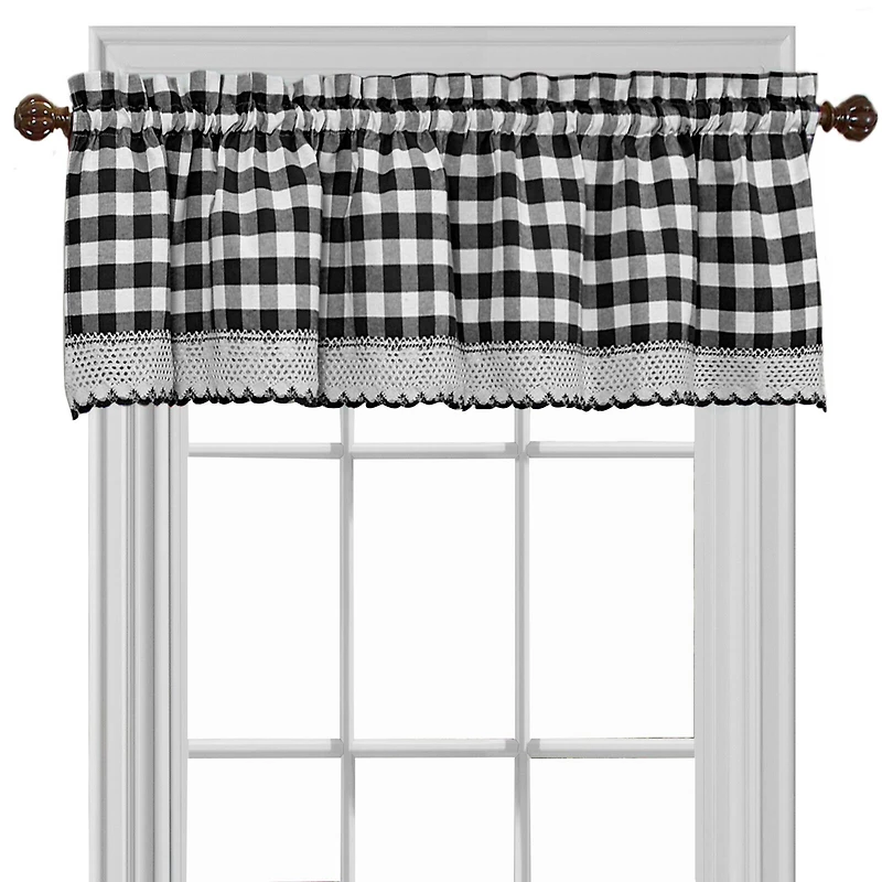 Buffalo Check Rod Pocket Tailored Valance