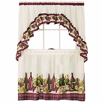 Chardonnay Printed 3-pc. Rod Pocket Kitchen Curtains & Drapes Window Set