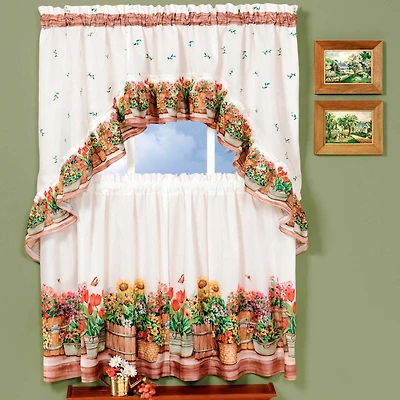 Rod Pocket Kitchen Curtains & Drapes Window Set