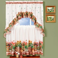 Rod Pocket Kitchen Curtains & Drapes Window Set
