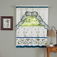 Lovebirds 3-pc. Rod Pocket Kitchen Curtains & Drapes Window Set