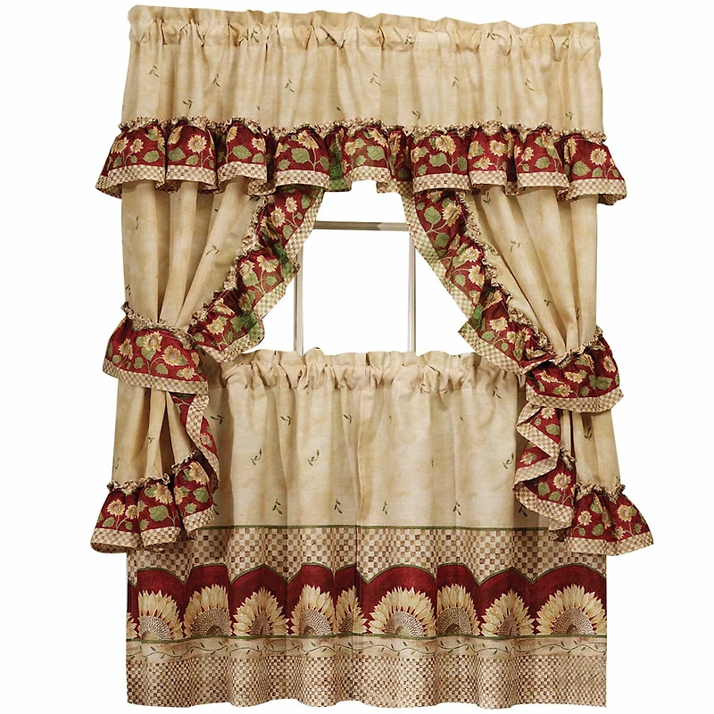 Rod Pocket Kitchen Curtains & Drapes Window Set
