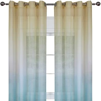Rainbow Grommet Top Sheer Single Curtain Panel